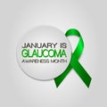 January is Glaucoma Awareness Month. Vector isolated illustration. Poster design.